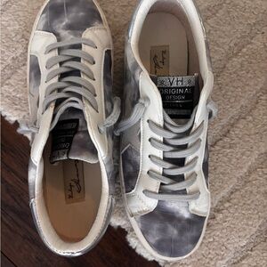 Vintage Havana Gray and White Sneakers